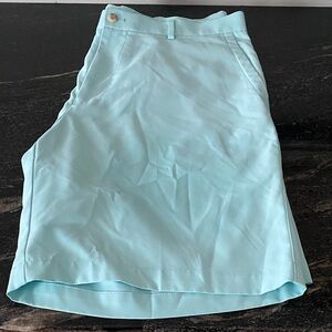 Peter Millar Aqua Flat Front Men's Shorts